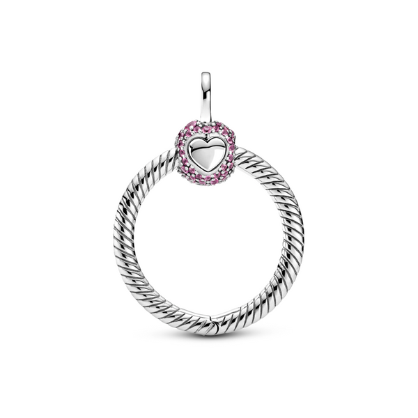 Pandora Moments Small Pink Pavé O Pendant