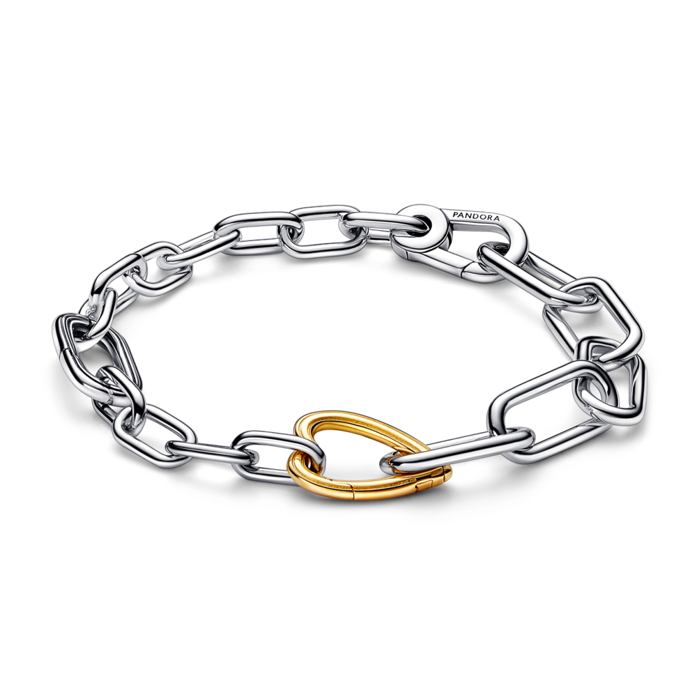Pandora ME Two-tone Heart Link Chain Bracelet