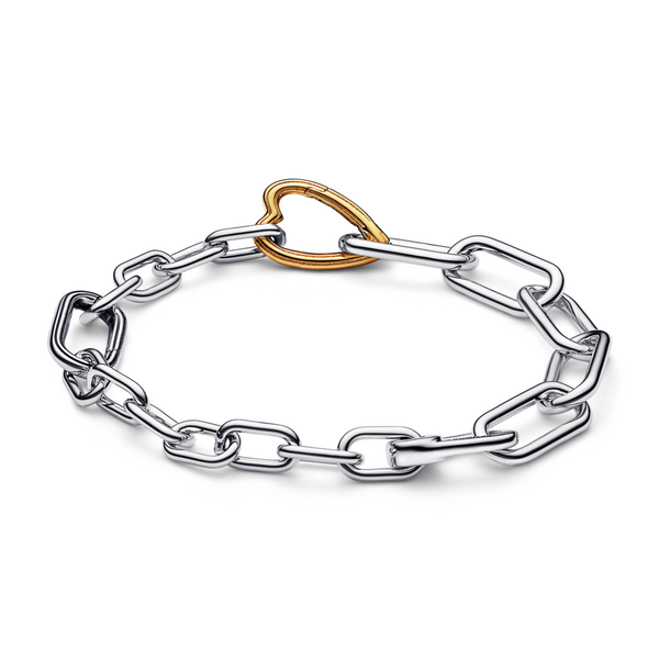 Pandora ME Two-tone Heart Link Chain Bracelet