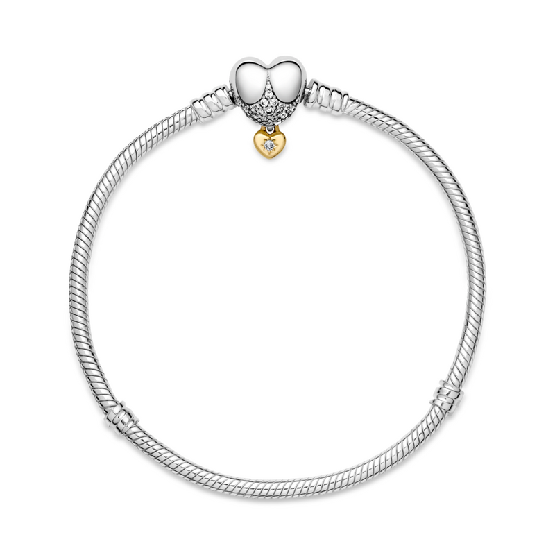 Disney Pandora Moments Heart Clasp Snake Chain Bracelet