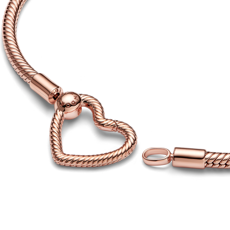 Pandora snake chain online bracelet rose gold