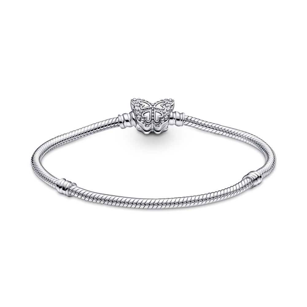 Pandora Moments Butterfly Clasp Snake Chain Bracelet