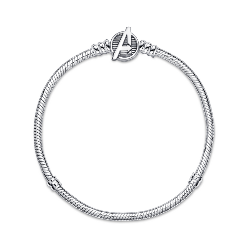 Pandora Moments Marvel The Avengers Logo Clasp Snake Chain Bracelet