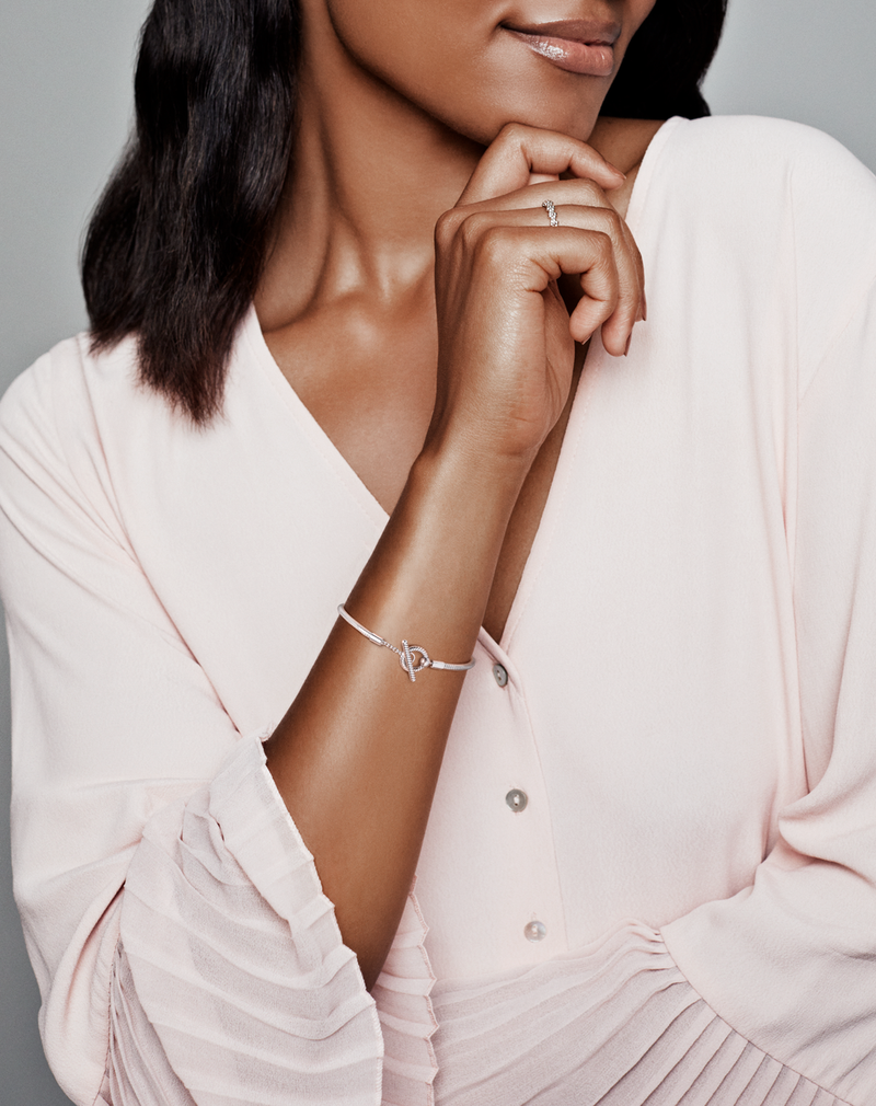 Pandora Moments T Bar Snake Chain Bracelet Pandora Jordan