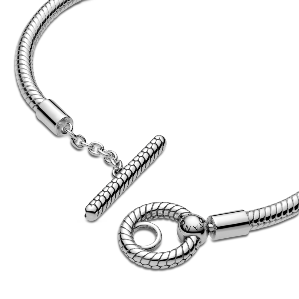Pandora T Bar Chain Bracelet Pandora Moments Rose Gold Heart T-Bar