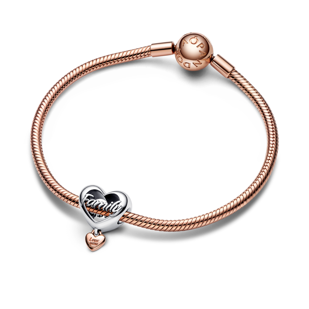 Love You Family Heart Charm