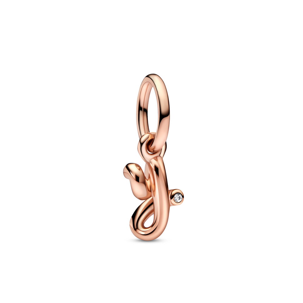Letter Y Script Alphabet Dangle Charm
