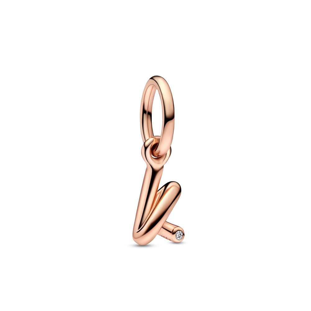 Letter K Script Alphabet Dangle Charm