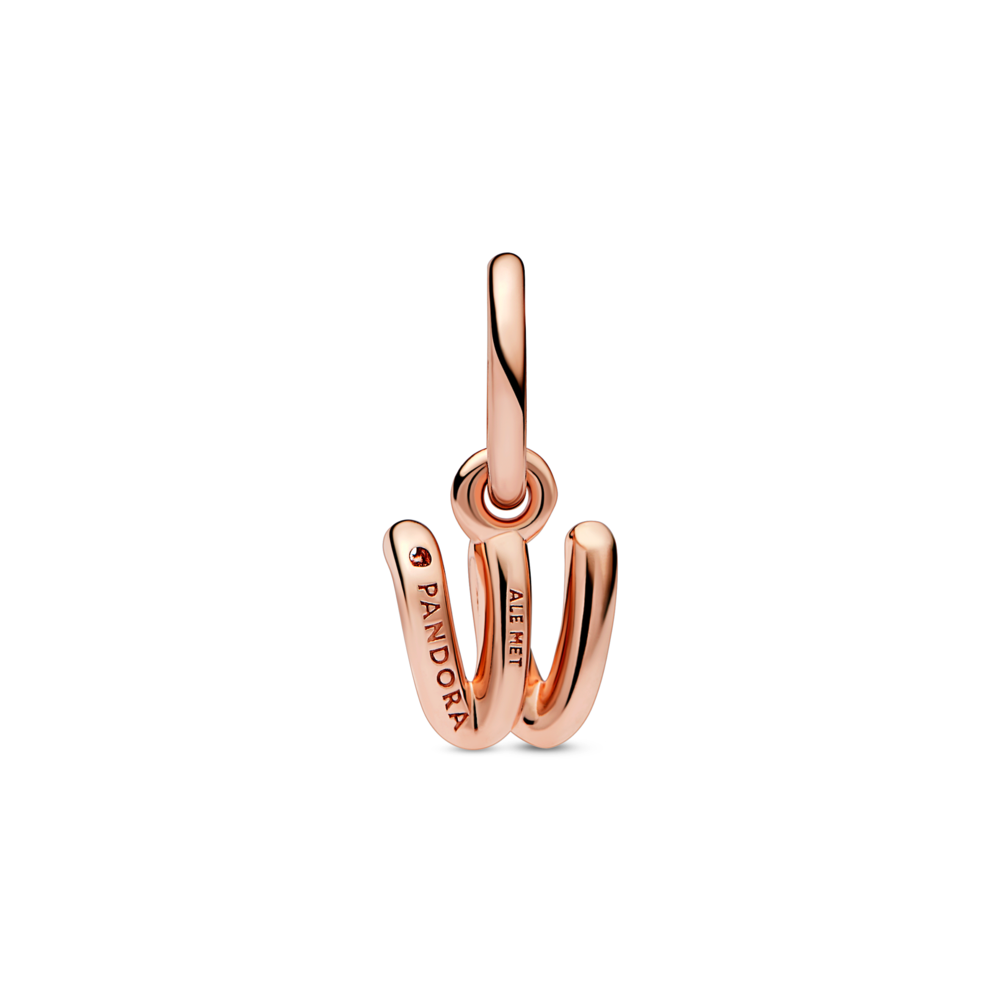 Letter W Script Alphabet Dangle Charm