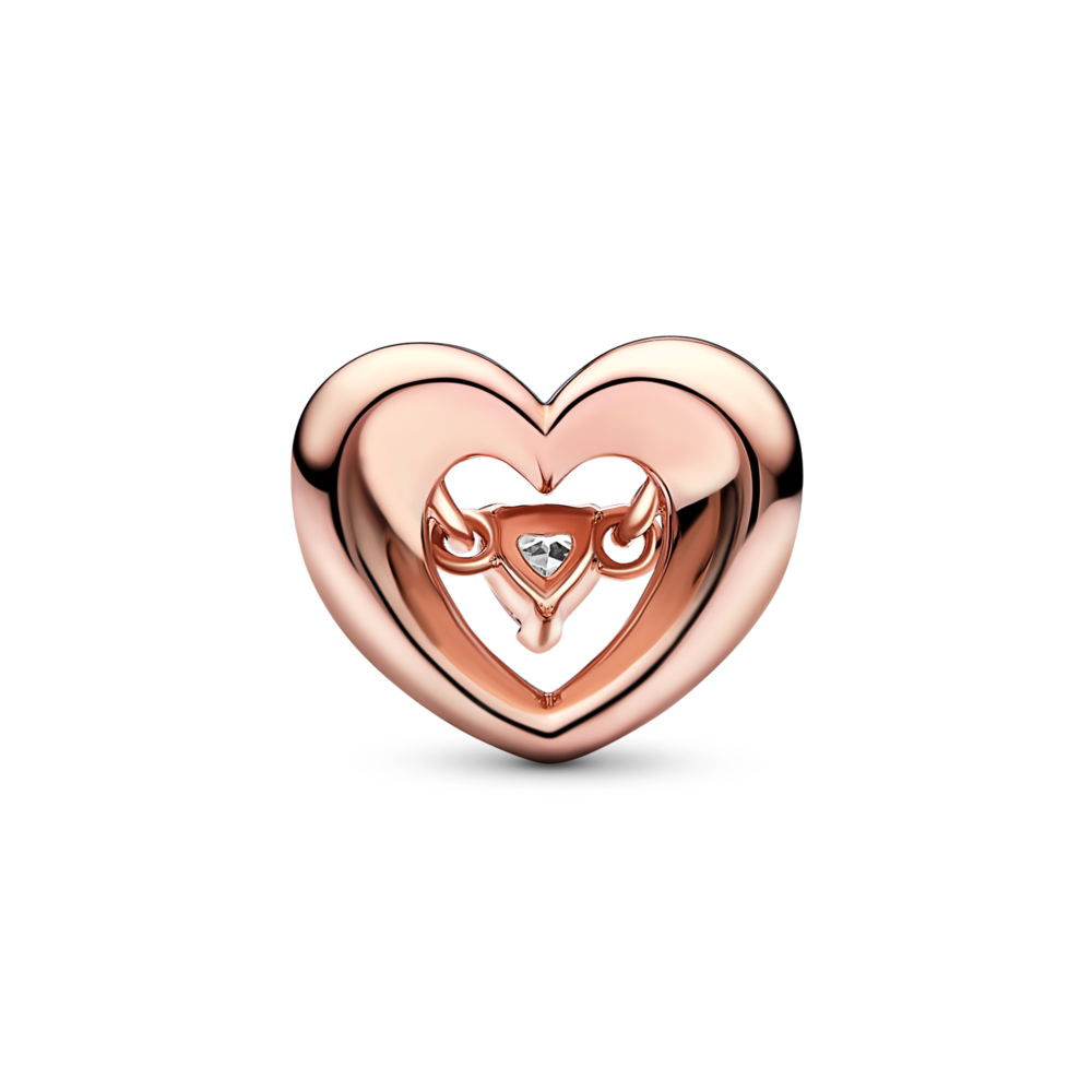 Radiant Heart & Floating Stone Charm