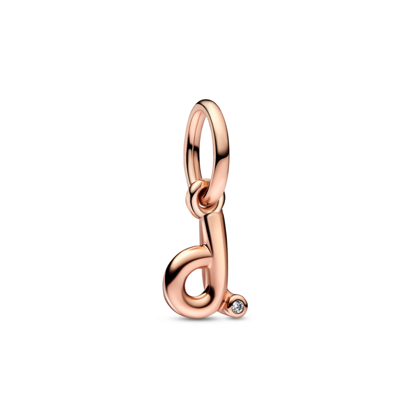 Letter D Script Alphabet Dangle Charm