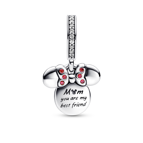 Disney Minnie Mouse Silhouette Double Dangle Charm