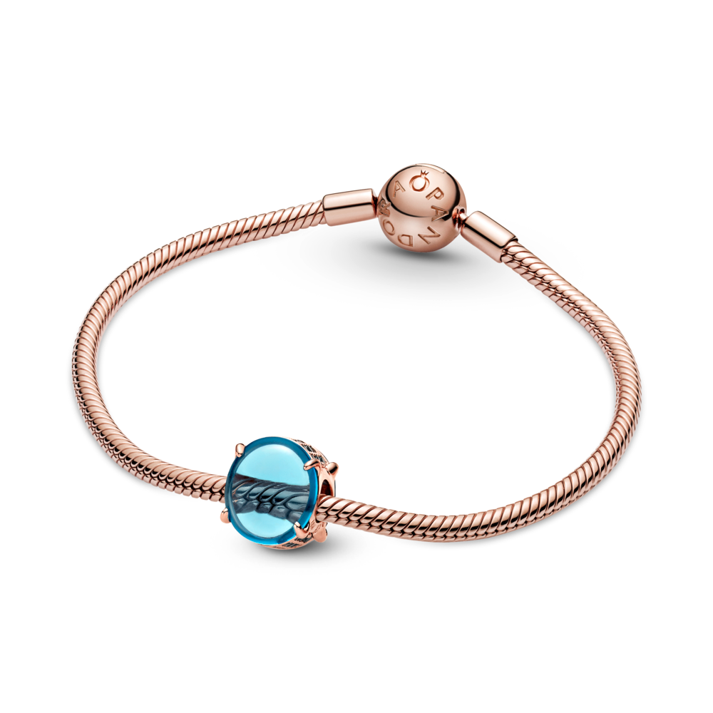 Blue Oval Cabochon Charm
