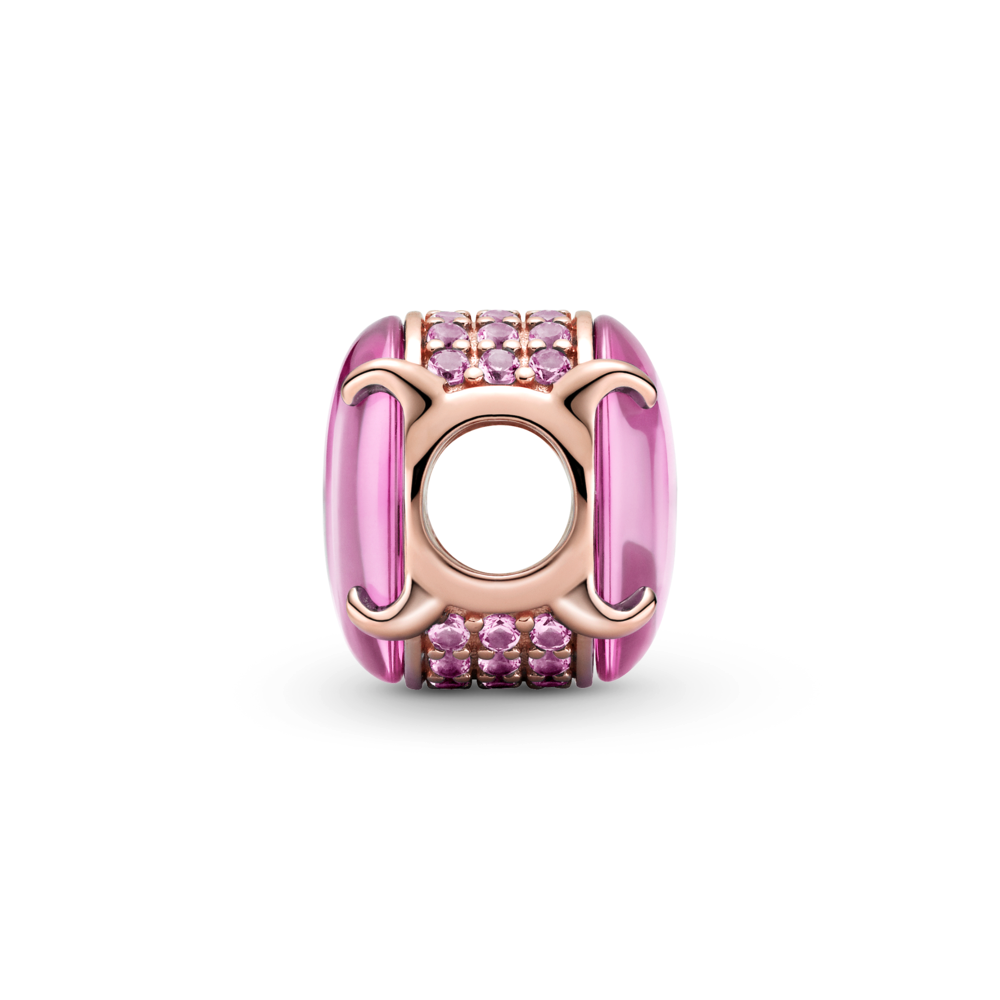 Pink Oval Cabochon Charm