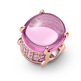 Pink Oval Cabochon Charm