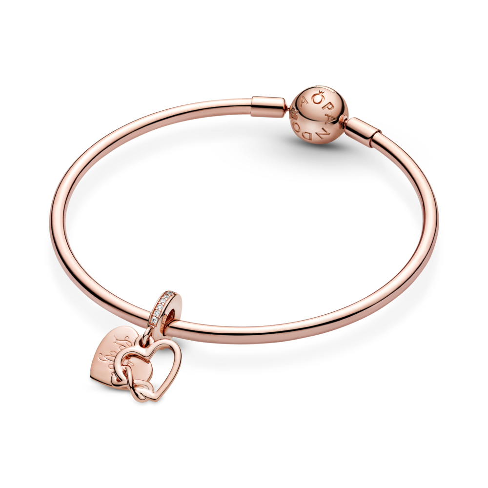Love You Infinity Heart Dangle Charm