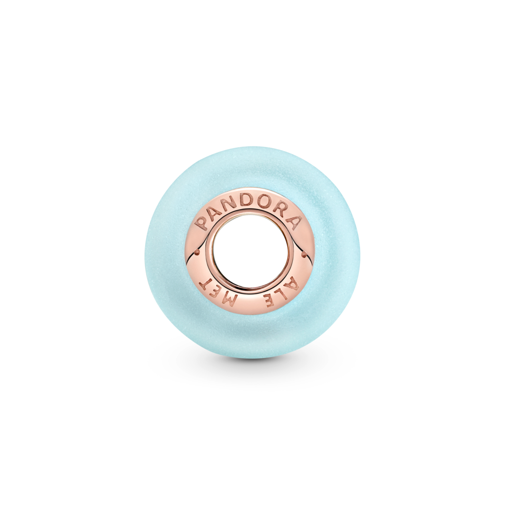 Matte Blue Murano Glass Charm