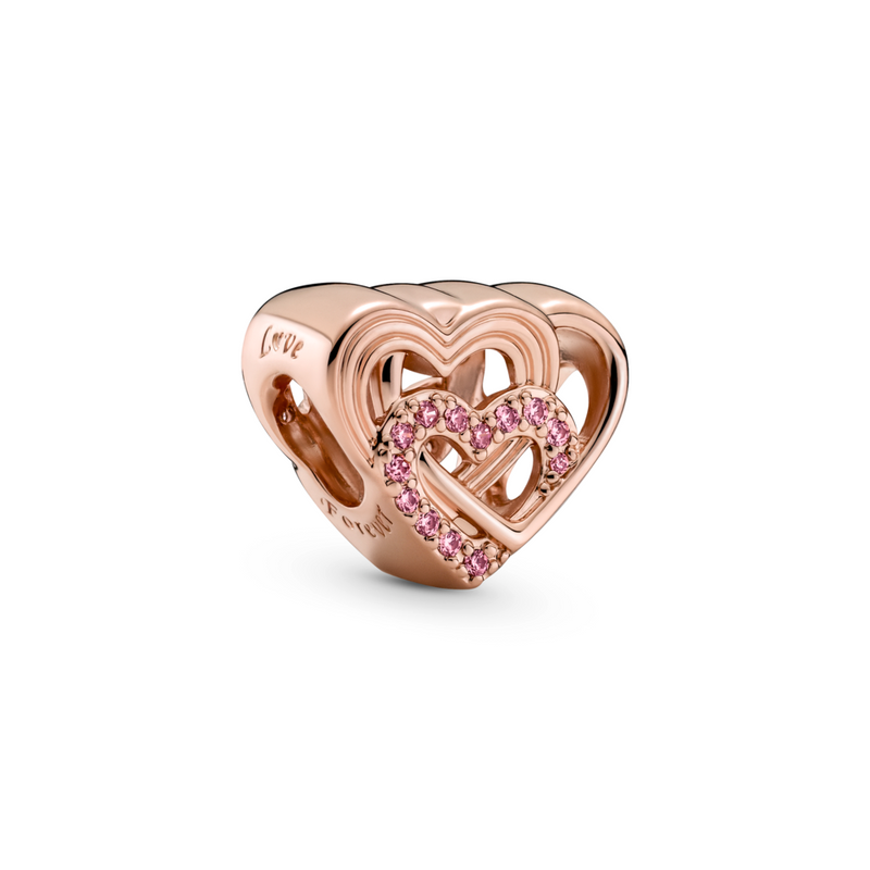 Intertwined Love Hearts Charm