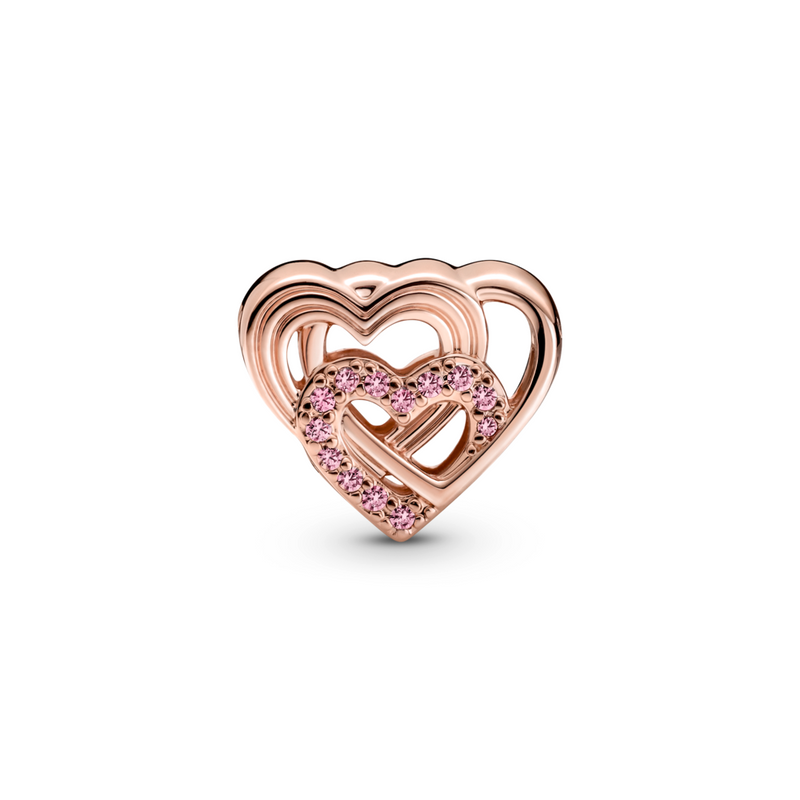 Intertwined Love Hearts Charm