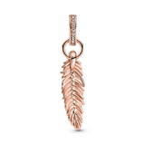Sparkling Feather Dangle Charm