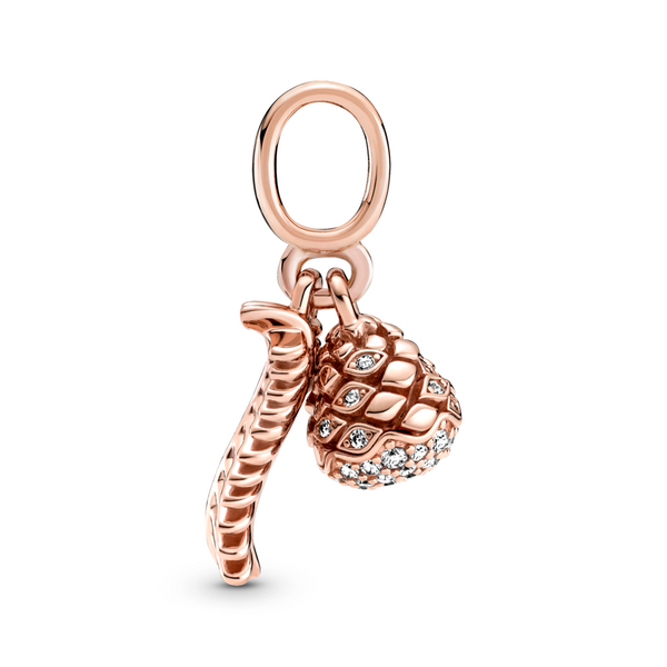 Sparkling Pine Cone Dangle Charm