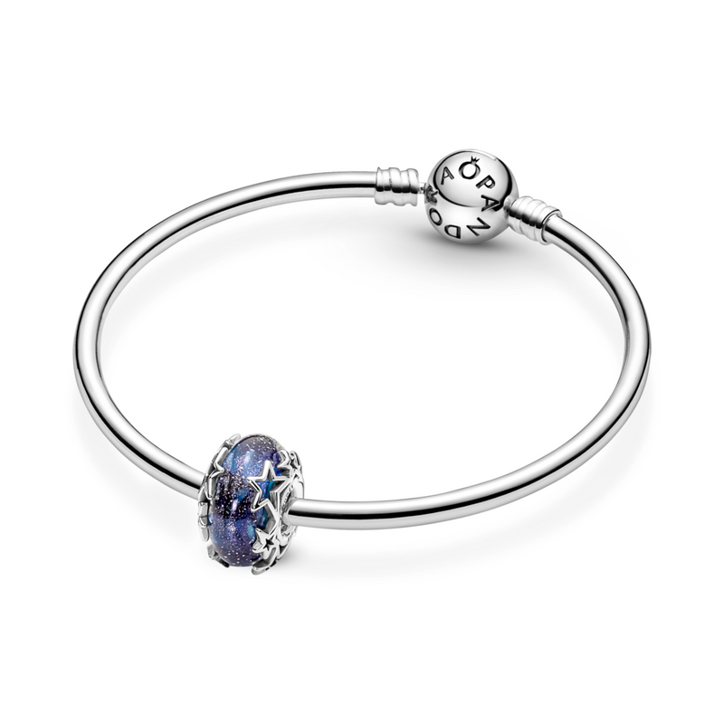 Galaxy Blue & Star Murano Charm