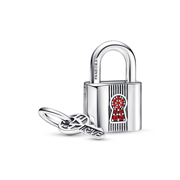 Padlock and Key Dangle Charm