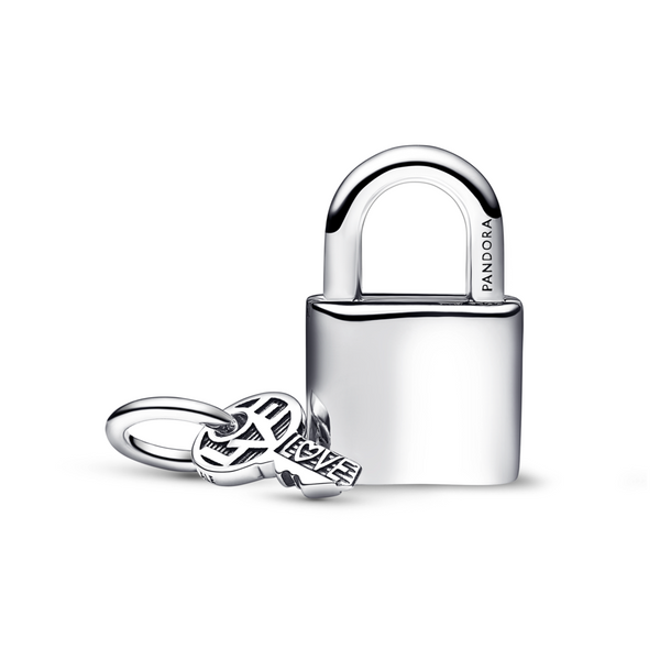 Padlock and Key Dangle Charm