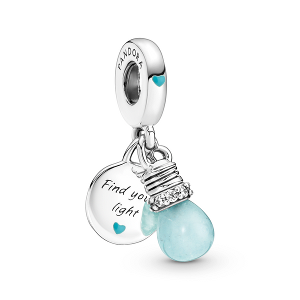 Glow-in-the-dark Lightbulb Double Dangle Charm