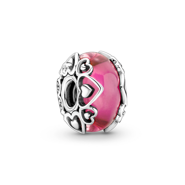 Reveal Your Love Pink Murano Glass Charm