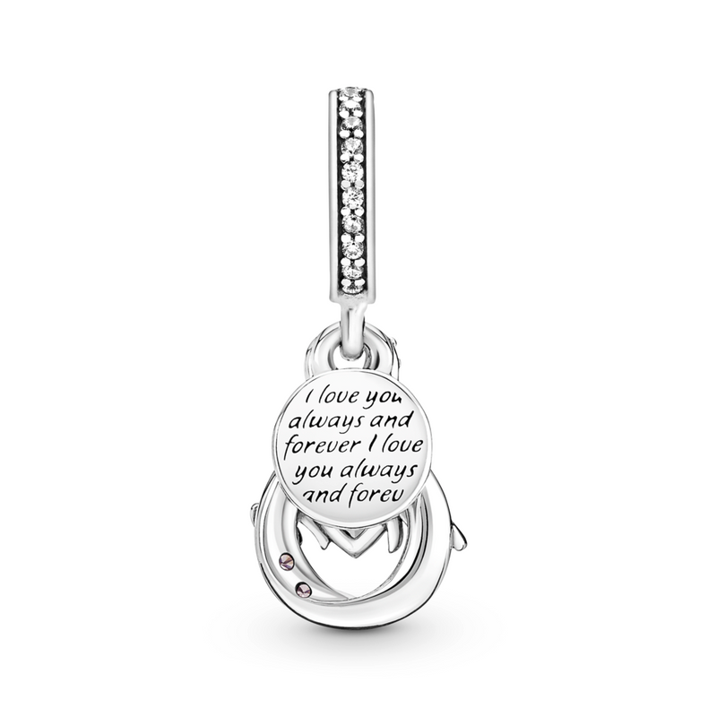 Pandora Moments 925 Sterling Zilveren Mum & Heart Bedel 782653C01 Met 14K  Roségouden Plating - Jewellery