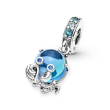 Murano Glass Cute Octopus Dangle Charm