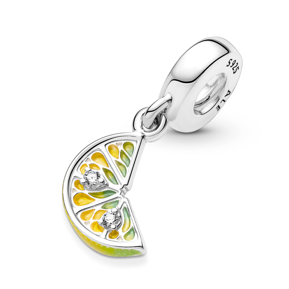 Lemon Slice Sparkling Fruit Dangle Charm