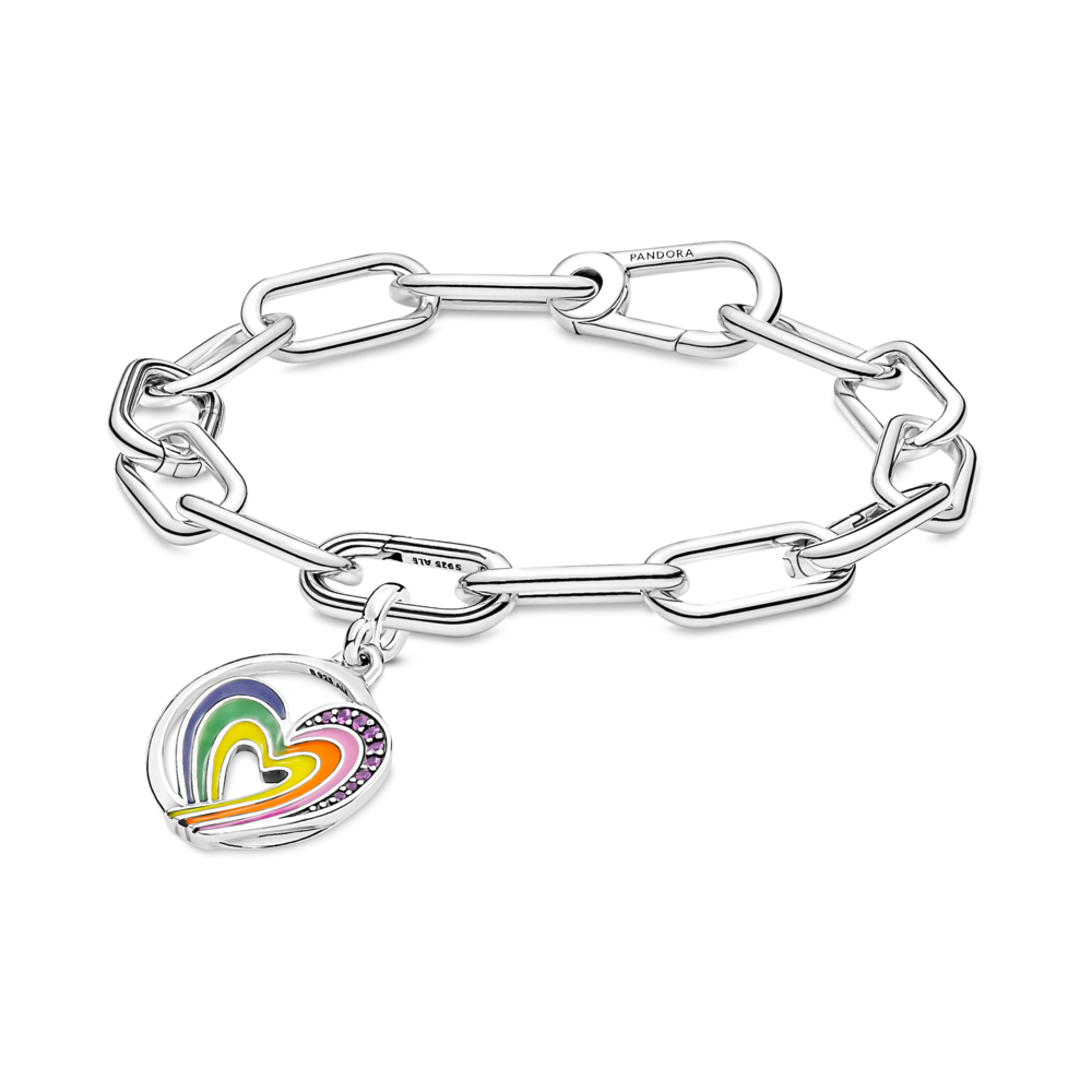 Pandora ME Rainbow Heart of Freedom Medallion