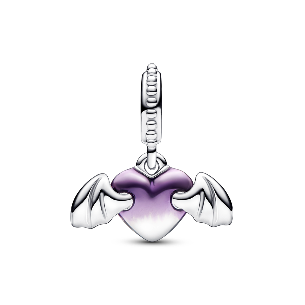 Vampire Winged Heart Dangle Charm