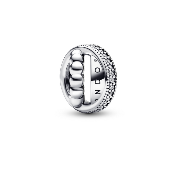 Pandora Moments Logo Pavé & Beads Charm