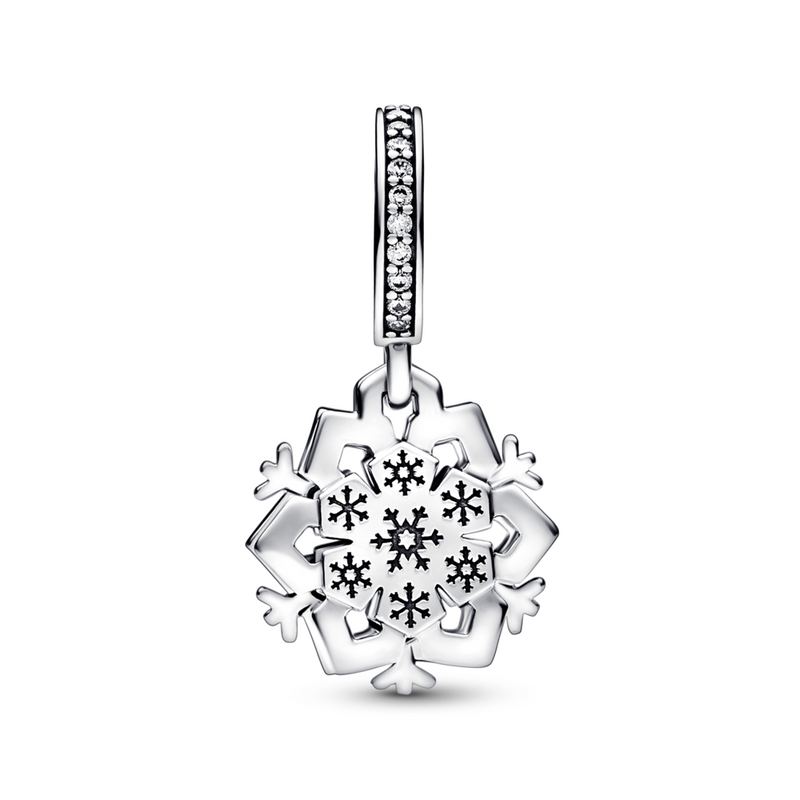 Sparkling Snowflake Double Dangle Charm