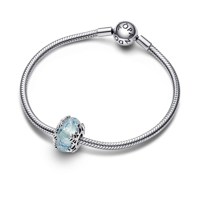 Winter Blue Snowflake Murano Charm Pandora Jordan