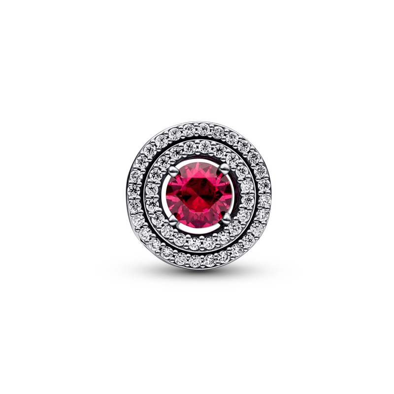Red Sparkling Levelled Round Charm Pandora Jordan