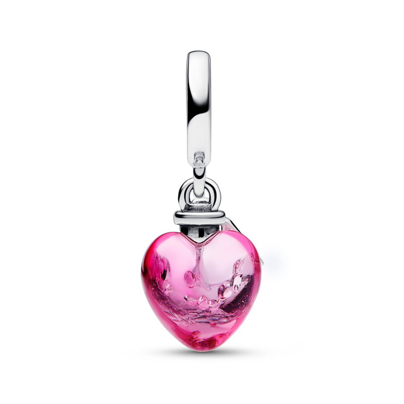 Love Potion Murano Glass Heart Dangle Charm
