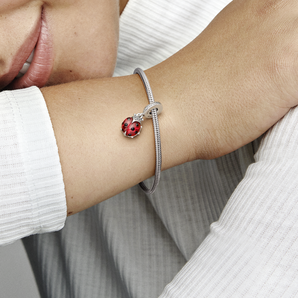 Pandora red pave apple charm on sale