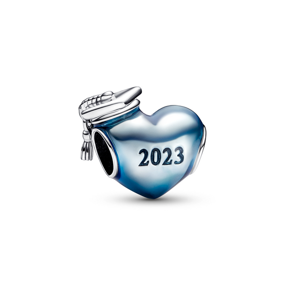 Blue 2023 Graduation Heart Charm