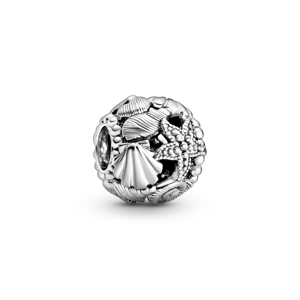 Openwork Starfish, Shells & Hearts Charm