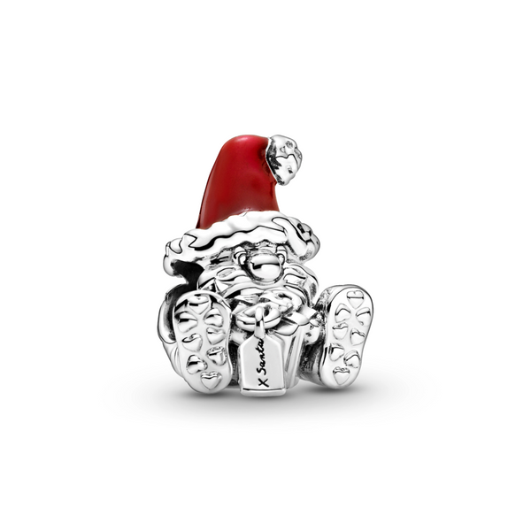 Seated Santa Claus & Present Charm