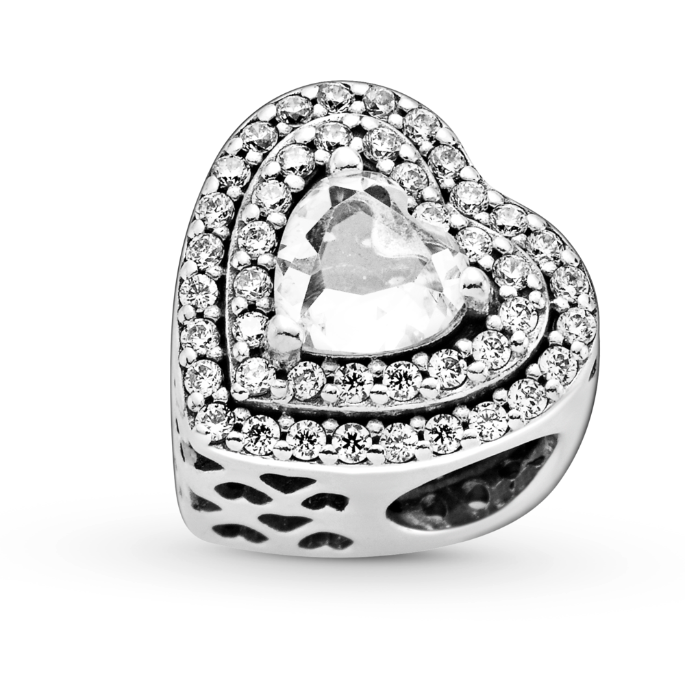 Sparkling Levelled Hearts Charm