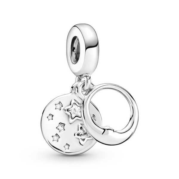 Sleeping Moon and Stars Dangle Charm