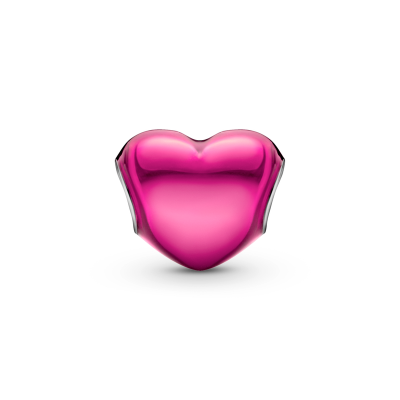 Metallic Pink Heart Charm