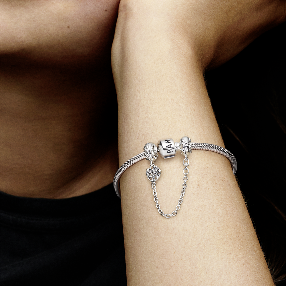 Heart Family Tree Safety Chain Charm
