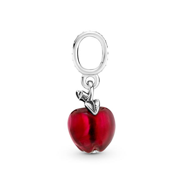 Murano Glass Red Apple Dangle Charm