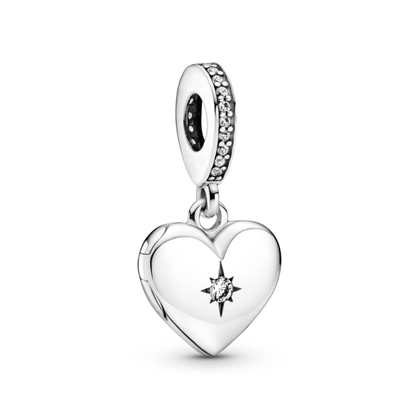 Openable Heart Locket Dangle Charm